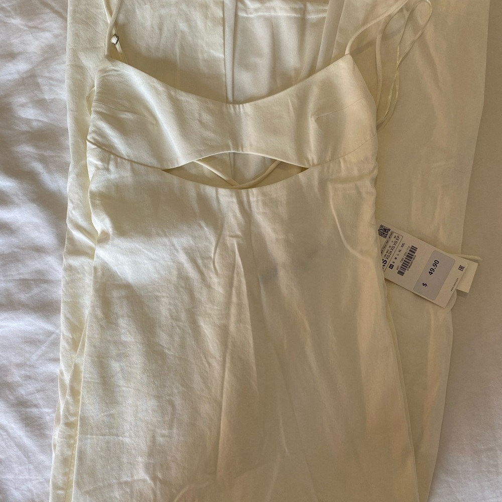 NWT Zara linen cutout midi dress - Picture 2 of 3